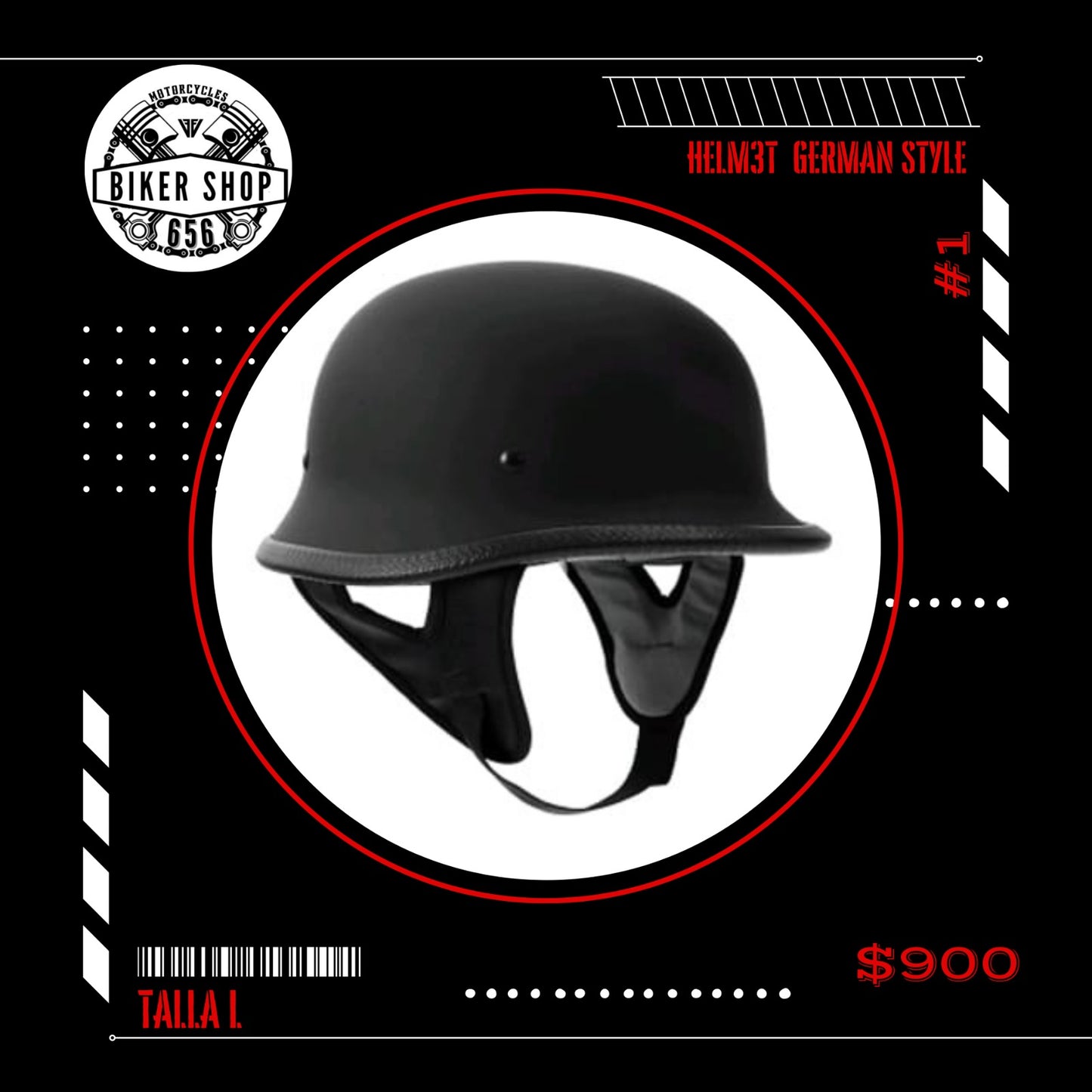 HELMET GERMAN STYLE DOT APPROVED TALLA M